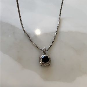 David Yurman Black Onxy and Diamond necklace